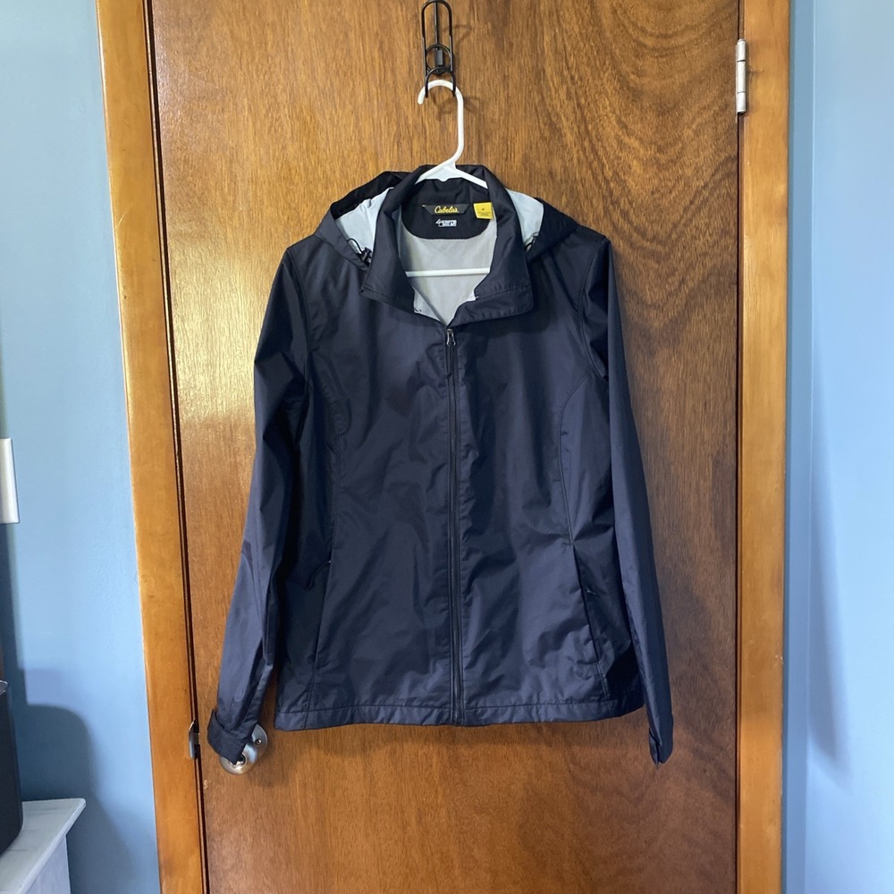 Cabelas 4Most Repel Womens M Full Zip Mesh Lined Wind Rain Jacket Black L19JK679